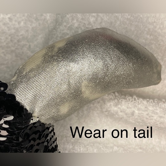 Dan Dee Dachshund Sequin Flip Plush Black & Silver Weiner Dog Stuffed Animal - Picture 16 of 16